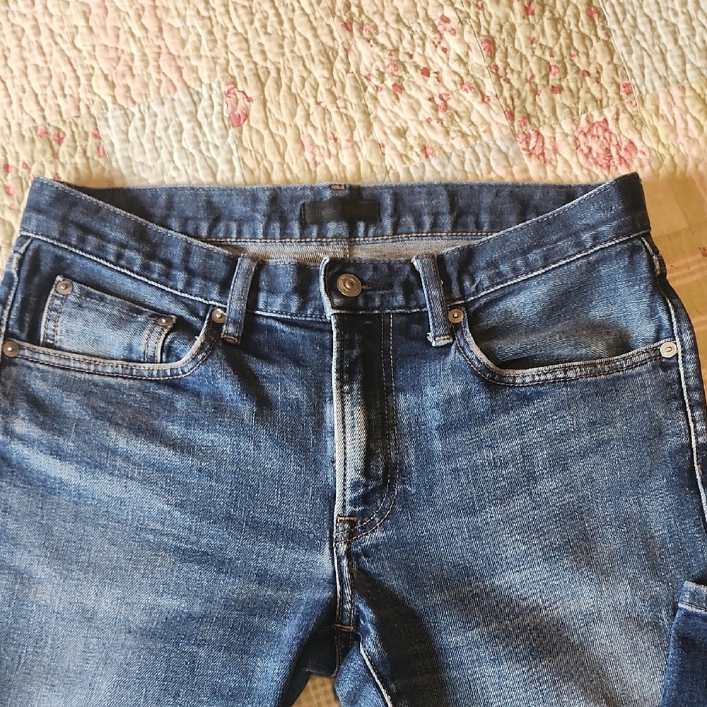 Uniqlo Men's Slim Straight Blue Denim Jeans